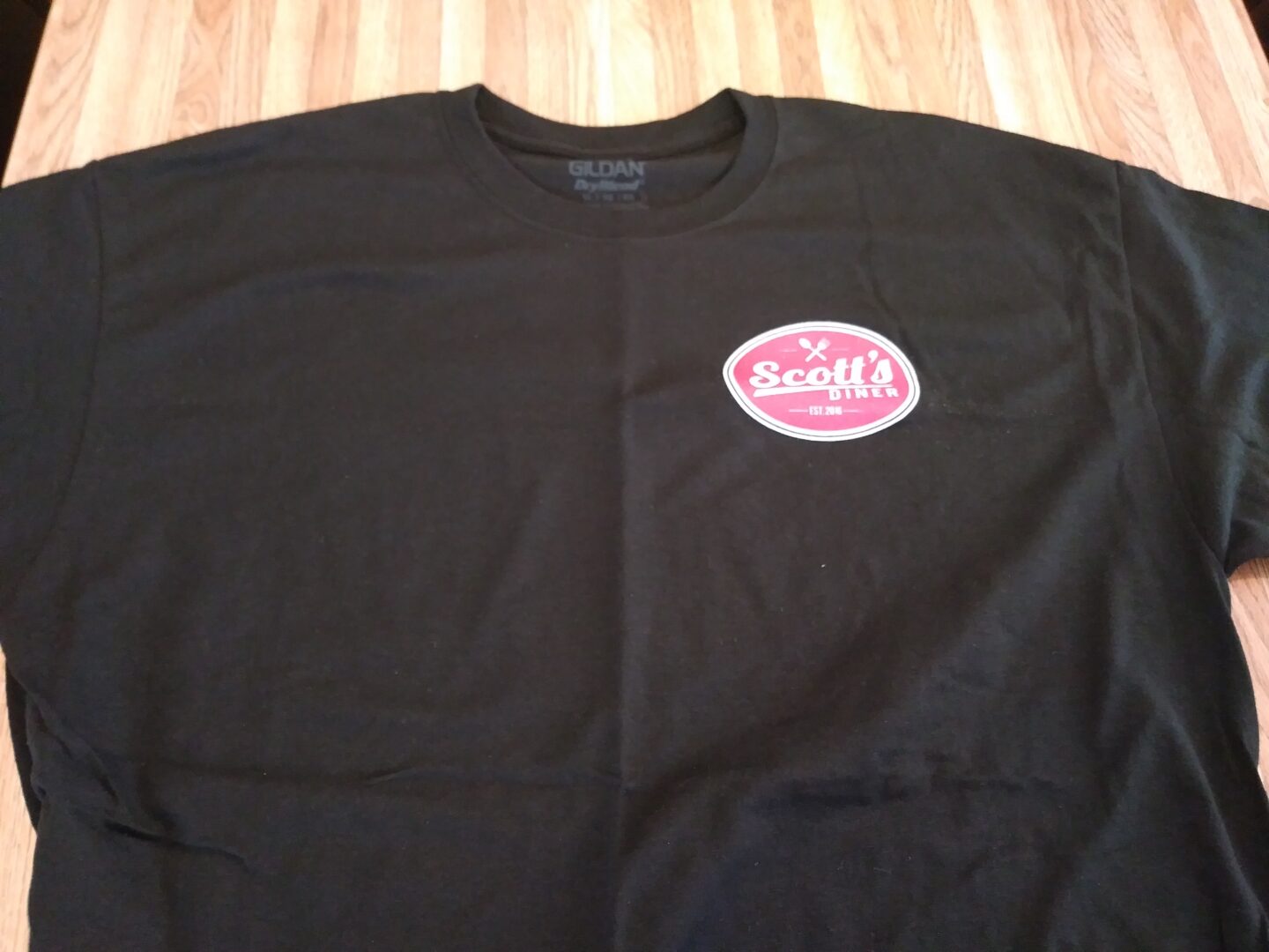 Black shirt with logo