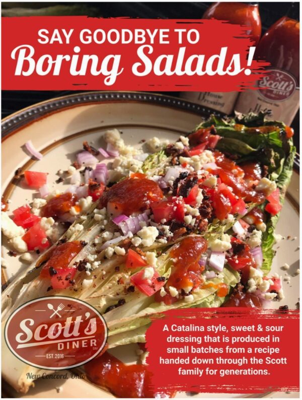 Say goodbye to boring salads with Scott’s Diner House Dressing (4x12oz) Quarterly Subscription.